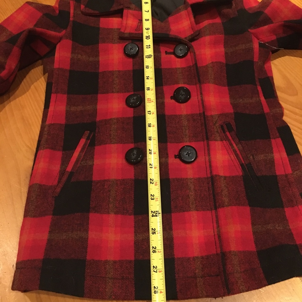NWOT Plaid Pea Coat - Picture 16 of 16